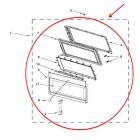 Whirlpool Part# W10672723 Microwave Door (OEM)