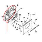 GE Part# WB56X1912 Outer Door Glass (OEM)