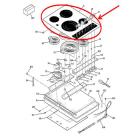 GE Part# WB62T10576 Maintop Glass Assembly (OEM) White