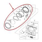 GE Part# WE10X10028 Complete Door Assembly (OEM)