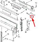 Whirlpool Part# 8523412 Bracket-cooktop, Rear,ga (OEM)