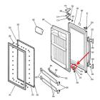 GE Part# WR02X11105 Apaulet Door Corner (OEM) Lh