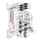 GE Part# WR17X12681 Shelf Track (OEM) Center