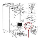 GE Part# WR17X12693 Evaporator Fan Cover Foam Assembly (OEM)