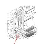 GE Part# WR49X10169 Closure Door Assembly (OEM) Left