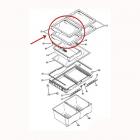 GE Part# WR71X10823 Shelf Fixed and Cantilever Assembly (OEM)