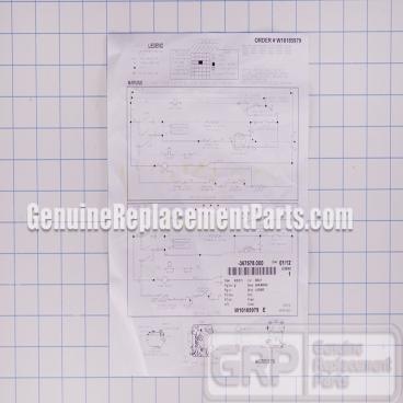 Whirlpool Part# W10185979 Wiring Diagram (OEM)